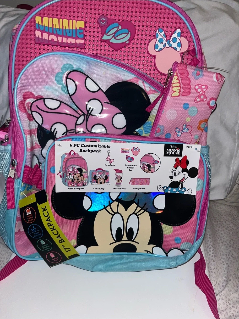 Pink Kids Backpack Set